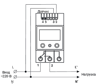 Схема терморегулятора с датчиком ТК-4 DigiTOP 