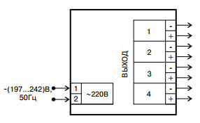 Схема подключения блоков питания МТМ-101-4