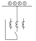 Однолинейная схема панелей ЩО-70К-1-33