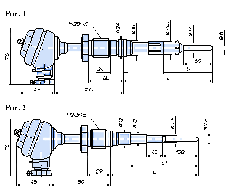 Схема габаритных размеров ТСП-8042Р